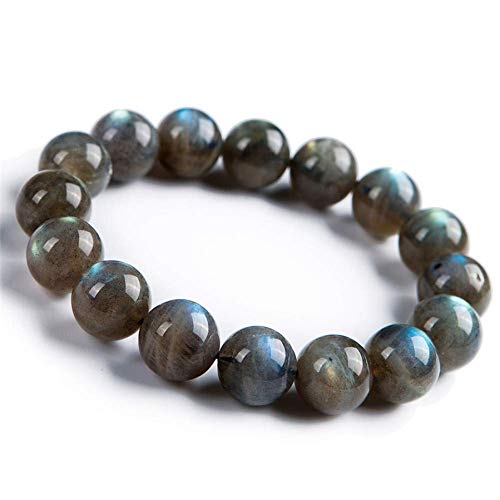 Natürliche AAA Dunkel Labradorit Armband Stretch-Armband | 7-7,5? Labradorit Armband Edelstein-Armband Länge | Unisex-Armband | 6mm runde Form Perlen | Männer Perlen Armband von Jaipur Gems Mart