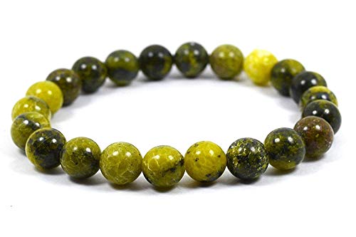 Jaipur Gems Mart Natürliche AAA Serpentine Stretch-Armband | 7-7,5? Länge Serpentine Edelstein-Armband | Unisex-Armband | 10mm runde Form Perlen | Männer Perlen Armband Jaipur Gems Mart Natürliche AAA Serpentine Stretch-Armband | 7-7,5? Länge Serpentine Edelstein-Armband | Unisex-Armband | 10mm runde Form Perlen | Männer Perlen Armband von Jaipur Gems Mart
