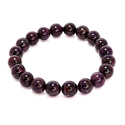 Jaipur Gems Mart Natürliche AAA Sugilite Stretch-Armband | 7-7,5? Länge Sugilite Edelstein-Armband | Unisex-Armband | 10mm runde Form Perlen | Männer Perlen Armband von Jaipur Gems Mart