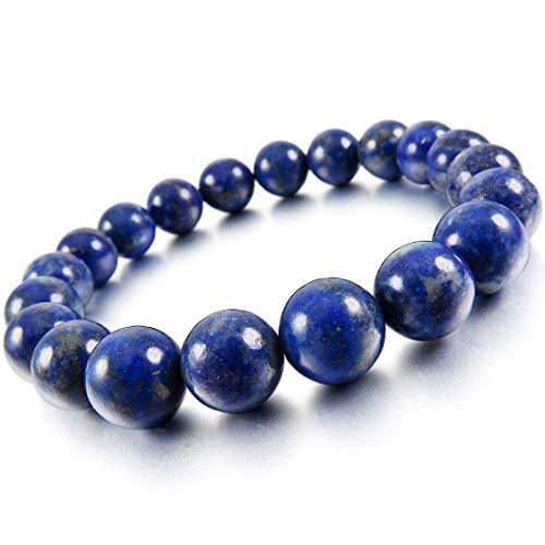 Natürliche AAA 7 afghanischen Lapislazuli Armband Stretch-Armband | 7-7.5” Länge Lapislazuli Armband Edelstein-Armband | Unisex-Armband | 12mm runde Form Perlen | Männer Perlen Armband Natürliche AAA 7 afghanischen Lapislazuli Armband Stretch-Armband | 7-7.5” Länge Lapislazuli Armband Edelstein-Armband | Unisex-Armband | 12mm runde Form Perlen | Männer Perlen Armband von Jaipur Gems Mart