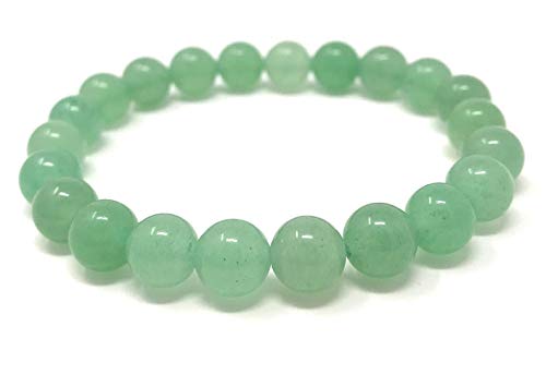 Natürliche AAA Grün Farbe Aventurin Stretch-Armband | 7-7.5” Länge | Aventurin Edelstein-Armband | Unisex-Armband | 12mm runde Form Perlen | Stretch Fit-Armband | Männer Perlen Armband von Jaipur Gems Mart