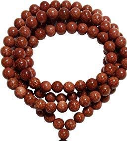 Natürliche AAA Red Goldstone 108 Mala Halskette | Red Goldstone Mala | 108 Gebet wulstige Mala Halskette | Handgeknüpft Mala Armband | Japa Mala | 8mm Perlen | Meditation Tassel | Buddhistische Mala von Jaipur Gems Mart