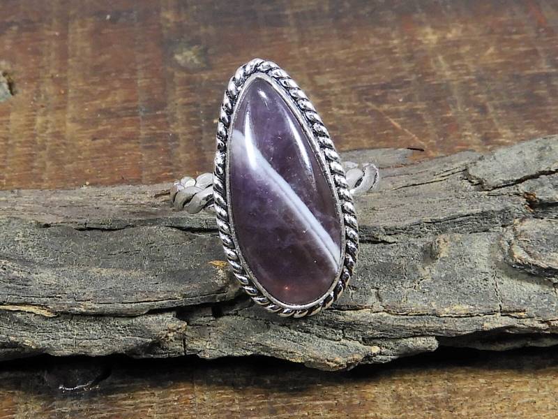 Amethyst Ring, 925 Silber Boho Handgemachter Vintage Ring von Jaipurgemsstudio
