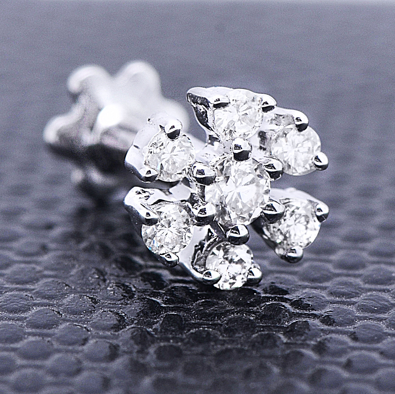 14K Gold 0, 11 Karat Naturdiamant Stern Nasenstecker Ij/Si Zertifiziert von JaipurjewelsStore