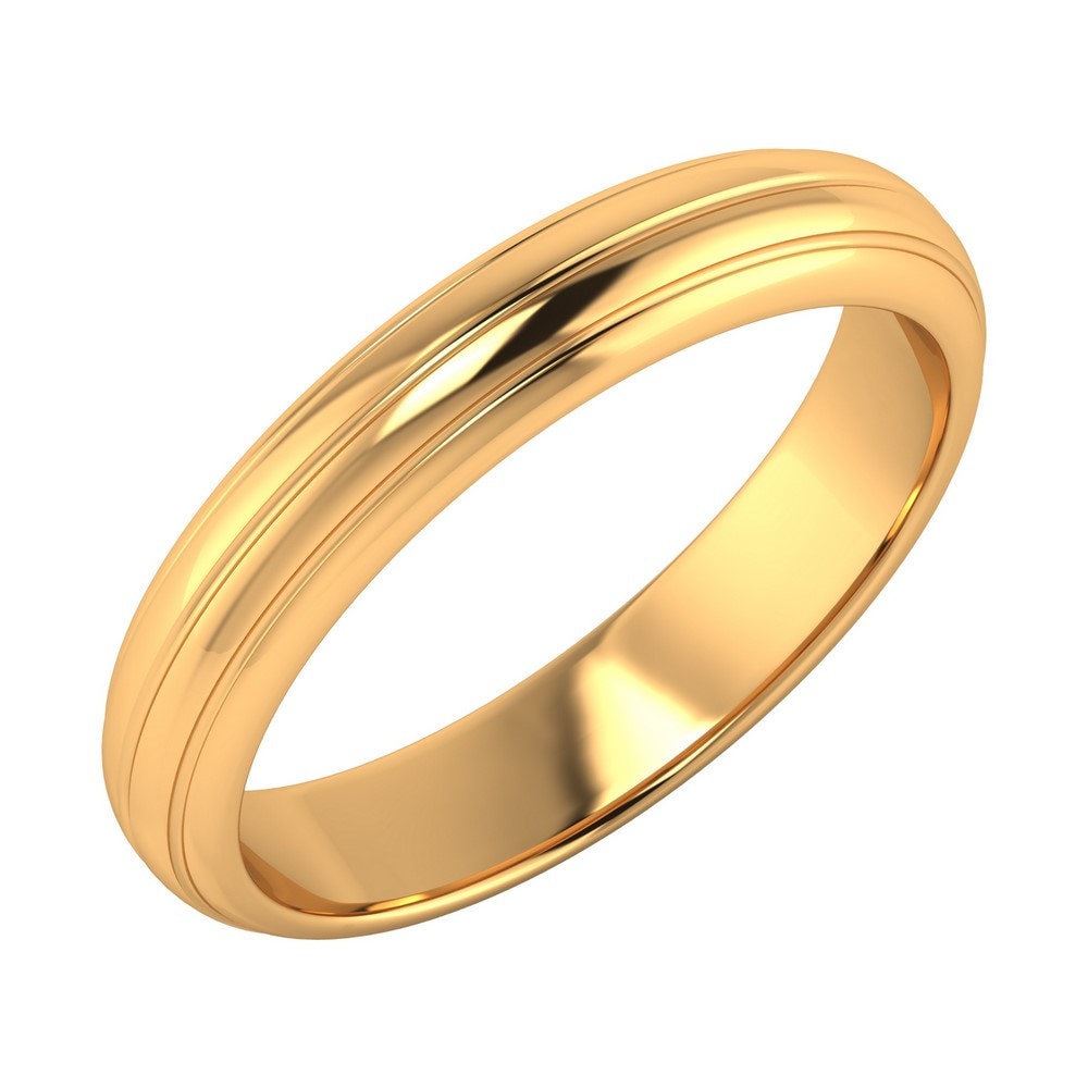 14K Gold Band Ring - 4.08 Mm Hochzeitsjubiläum von JaipurjewelsStore