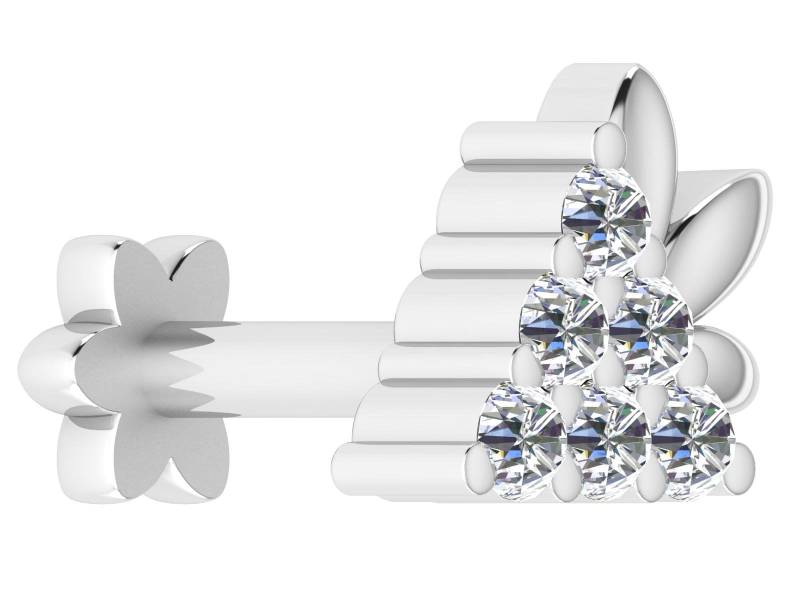 14K Gold Diamant Nasenstecker Zertifiziertes Diamantpiercing Für Mädchen von JaipurjewelsStore