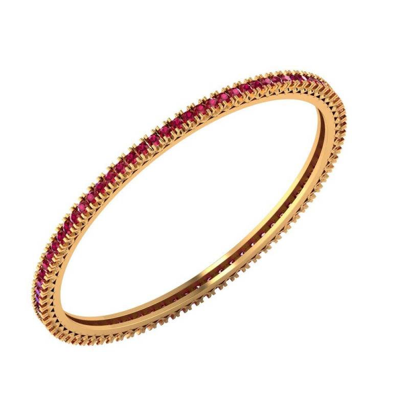 8Cts Natürlicher Rubin Edelstein Hochzeit Armreif 14K Gold Juli Birthstone Armband, Geschenk Für Damen von JaipurjewelsStore