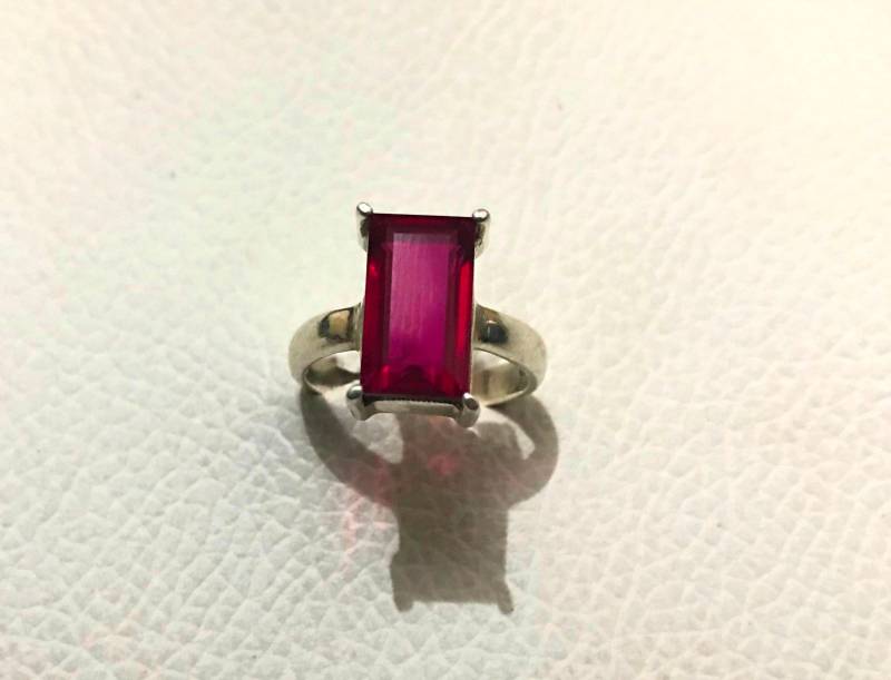 Roter Stein Nachahmung Ring, 92, 5 % Sterling Silberring, Silber, Roter Edelstein-Ring, Rote Steinimitation Roter Stein Nachahmung Ring, 92, 5 % Sterling Silberring, Silber, Roter Edelstein-Ring, Rote Steinimitation von JaipuryaGems