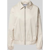 Jake*s Casual Bomberjacke mit Leistentaschen in Ecru, Größe 42 von Jake*s Casual