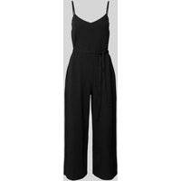 Jake*s Casual Jumpsuit aus Viskose-Mix mit Spaghettiträgern und Bindegürtel in Black, Größe XXL von Jake*s Casual