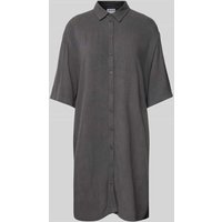 Jake*s Casual Knielanges Hemdblusenkleid mit 1/2-Arm in Dunkelgrau, Größe 38 von Jake*s Casual