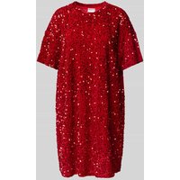 Jake*s Casual Knielanges Kleid mit Pailletten in Kirsche, Größe 36 von Jake*s Casual