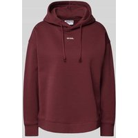 Jake*s Casual Comfort Fit Hoodie mit Statement-Print in Bordeaux, Größe M von Jake*s Casual