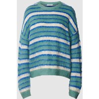 Jake*s Casual Oversized Strickpullover mit Streifenmuster in Lind, Größe L von Jake*s Casual