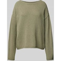 Jake*s Casual Oversized Strickpullover mit geripptem U-Boot-Ausschnitt in Lind, Größe XXL von Jake*s Casual
