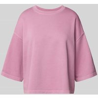 Jake*s Casual Oversized Sweatshirt mit gerippten Abschlüssen in Mauve, Größe XL von Jake*s Casual