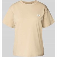 Jake*s Casual Pyjama-Oberteil mit Motiv-Stitching in Sand, Größe L von Jake*s Casual