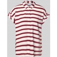 Jake*s Casual Regular Fit Bluse mit Kappärmeln in Dunkelrot, Größe 38 von Jake*s Casual