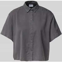 Jake*s Casual Regular Fit Bluse mit durchgehender Knopfleiste in Dunkelgrau, Größe 36 von Jake*s Casual
