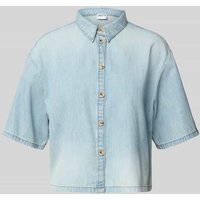 Jake*s Casual Regular Fit Jeansbluse mit 1/2-Arm in Hellblau Melange, Größe 36 von Jake*s Casual