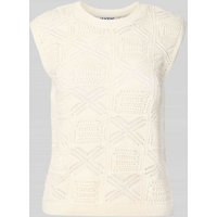 Jake*s Casual Regular Fit Stricktop mit Crochet in Offwhite, Größe M von Jake*s Casual
