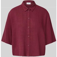 Jake*s Casual Relaxed Fit Hemdbluse mit 1/2-Arm in Dunkelrot, Größe 46 von Jake*s Casual