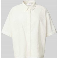 Jake*s Casual Relaxed Fit Hemdbluse mit Strukturmuster in Offwhite, Größe 38 von Jake*s Casual