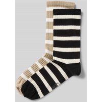 Jake*s Casual Socken aus Baumwoll-Mix mit Logo-Stitching im 2er-Pack in Sand, Größe 35-38 von Jake*s Casual