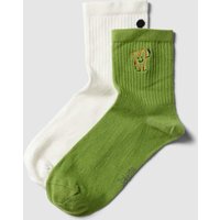 Jake*s Casual Socken in Two-Tone-Machart in Hellgruen, Größe 35/38 von Jake*s Casual