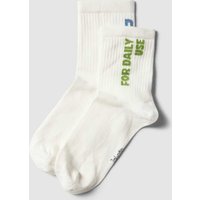 Jake*s Casual Socken mit Label-Print in Weiss, Größe 35/38 von Jake*s Casual