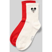 Jake*s Casual Socken mit Motiv-Stitching im 2er-Pack in Weiss, Größe 39-42 von Jake*s Casual