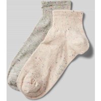 Jake*s Casual Socken mit Rippenbündchen im 2er-Pack in Hellgrau Melange, Größe 35/38 von Jake*s Casual