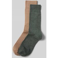 Jake*s Casual Socken mit Strukturmuster im 2er-Pack in Hazel, Größe 39-42 von Jake*s Casual
