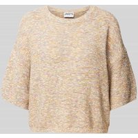 Jake*s Casual Strickshirt mit Rundhalsausschnitt in Offwhite, Größe S von Jake*s Casual