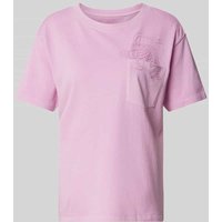 Jake*s Casual T-Shirt mit Motiv-Stitching in Rosa, Größe M von Jake*s Casual
