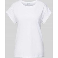 Jake*s Casual T-Shirt mit Rundhalsausschnitt in Weiss, Größe M von Jake*s Casual