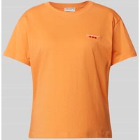 Jake*s Casual T-Shirt mit Statement-Stitching in Apricot, Größe S von Jake*s Casual