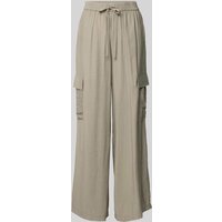 Jake*s Casual Wide Leg Cargohose mit elastischem Bund in Mud, Größe 40 von Jake*s Casual