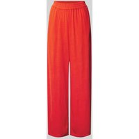 Jake*s Casual Wide Leg Stoffhose aus Viskose-Leinen-Mix in Kirsche, Größe 38 von Jake*s Casual