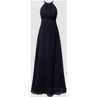 Jake*s Cocktail Abendkleid mit Neckholder in Marine Melange, Größe 50 von Jake*s Cocktail