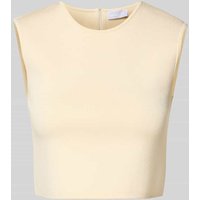 Jake*s Cocktail Crop Top mit Rundhalsausschnitt in Hellgelb, Größe 40 von Jake*s Cocktail
