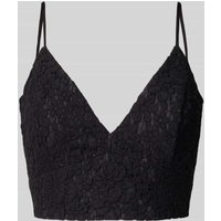 Jake*s Cocktail Cropped Trägertop mit V-Ausschnitt in Black, Größe 32 von Jake*s Cocktail