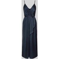 Jake*s Cocktail Jumpsuit mit Bindegürtel in Marine Melange, Größe 32 von Jake*s Cocktail