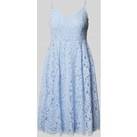 Jake*s Cocktail Knielanges Cocktailkleid mit Ausbrenner-Effekt in Hellblau, Größe 38 von Jake*s Cocktail