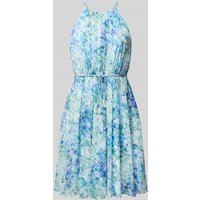 Jake*s Cocktail Cocktailkleid mit Raffungen in Blau Melange, Größe 50 von Jake*s Cocktail