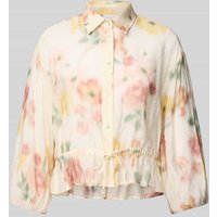 Jake*s Collection Bluse aus Viskose-Mix mit Bindegürtel und 3/4-Arm in Ecru, Größe 44 von Jake*s Collection