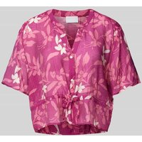 Jake*s Collection Bluse mit Knotendetail in Fuchsia Melange, Größe 40 Jake*s Collection Bluse mit Knotendetail in Fuchsia Melange, Größe 40 von Jake*s Collection