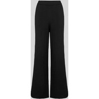 Jake*s Collection Flared Stoffhose mit Strukturmuster in Black, Größe 46 von Jake*s Collection