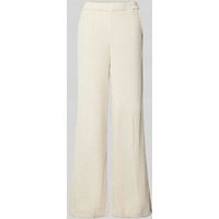Jake*s Collection Flared Stoffhose mit Strukturmuster in Ecru, Größe 34 von Jake*s Collection
