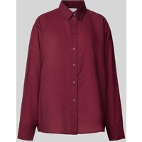 Jake*s Collection Hemdbluse mit Knopfleiste in Aubergine, Größe 34 von Jake*s Collection